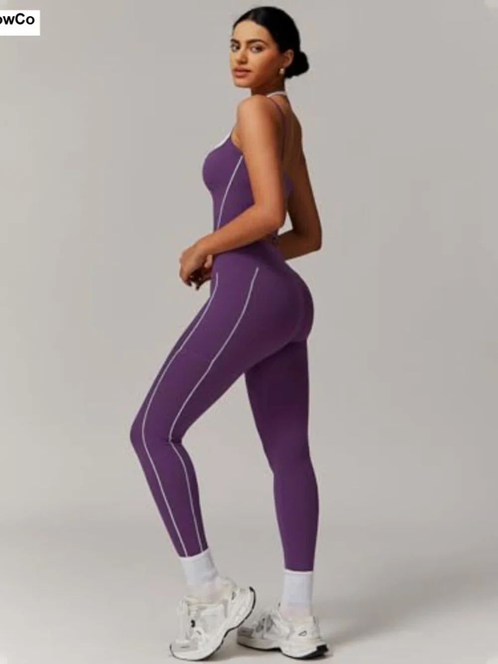 2 Piece Workout Set Spaghetti Strap Tank High Waist Leggings with Pockets